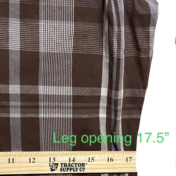 Retro Y2K Cargo Short Casual Golf Outdoor Preppy Brown Plaid Tag 58R Measured 54 - Picture 12 of 12